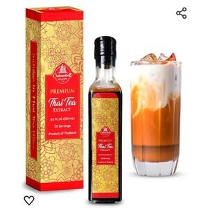 CHABAMBOO Premium Thai Tea Extract - Authentic Concentrate/Syrup -25 Serving